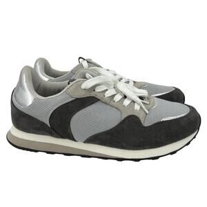 Just Fab JF Gwen Sneakers Magnet Gray Vapor Blue Athletic Shoes Women's Size 10